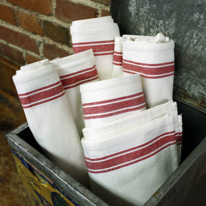Retro Red Stripe Towel Set