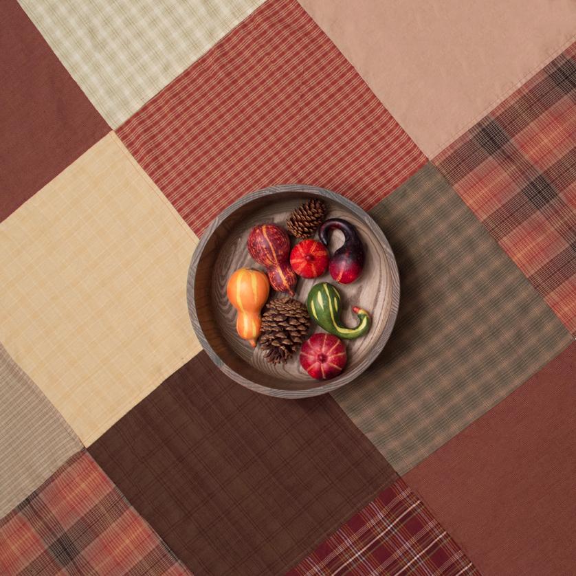 Autumn Plaid Patchwork Tablecloth