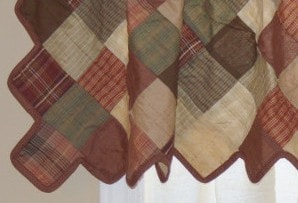 Autumn Plaid Patchwork Valance