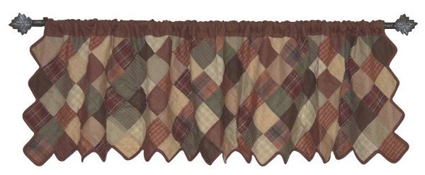 Autumn Plaid Patchwork Valance