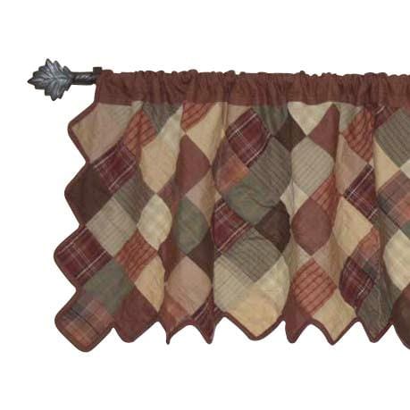 Autumn Plaid Patchwork Valance