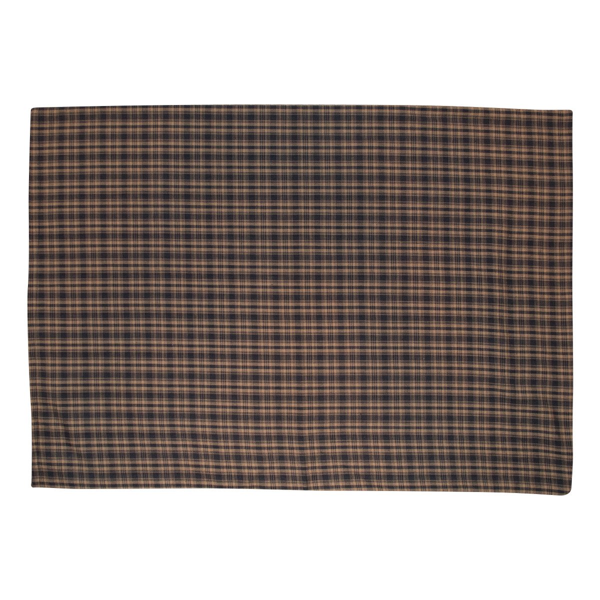 Black and Tan Plaid Pillow Case Set