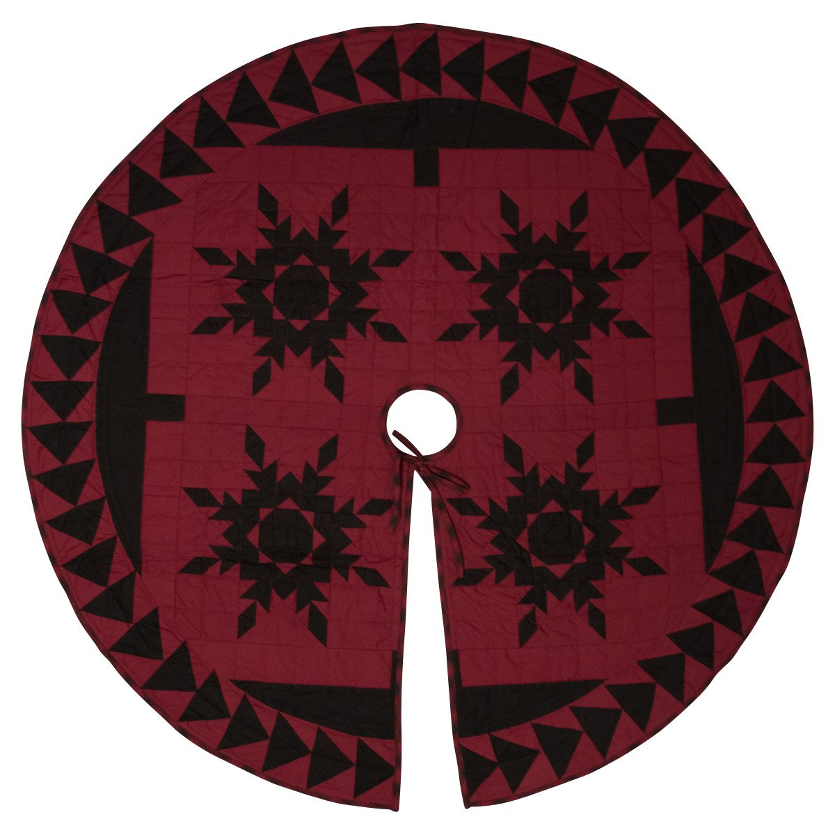 Black Feathered Star Tree Skirt