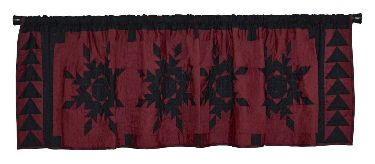 Black Feathered Star Valance