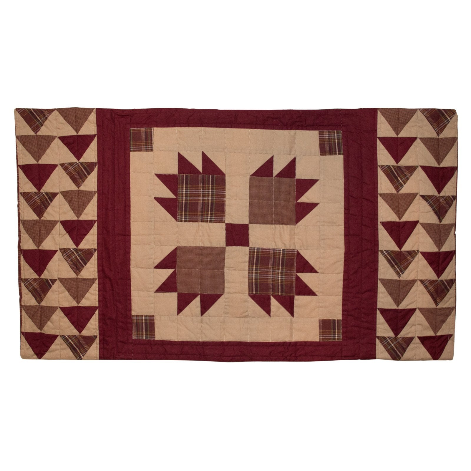 Burgundy Bear's Paw Sham