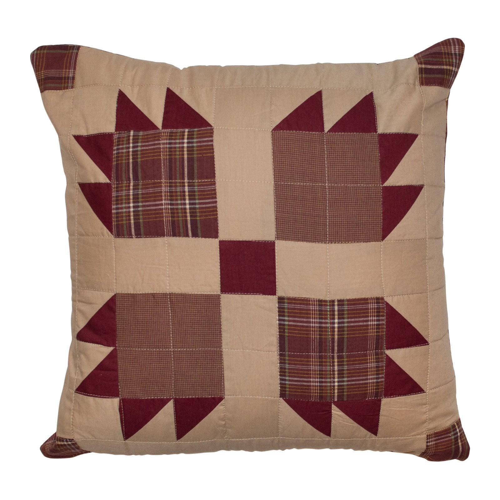 Burgundy Bear's Paw Pillow