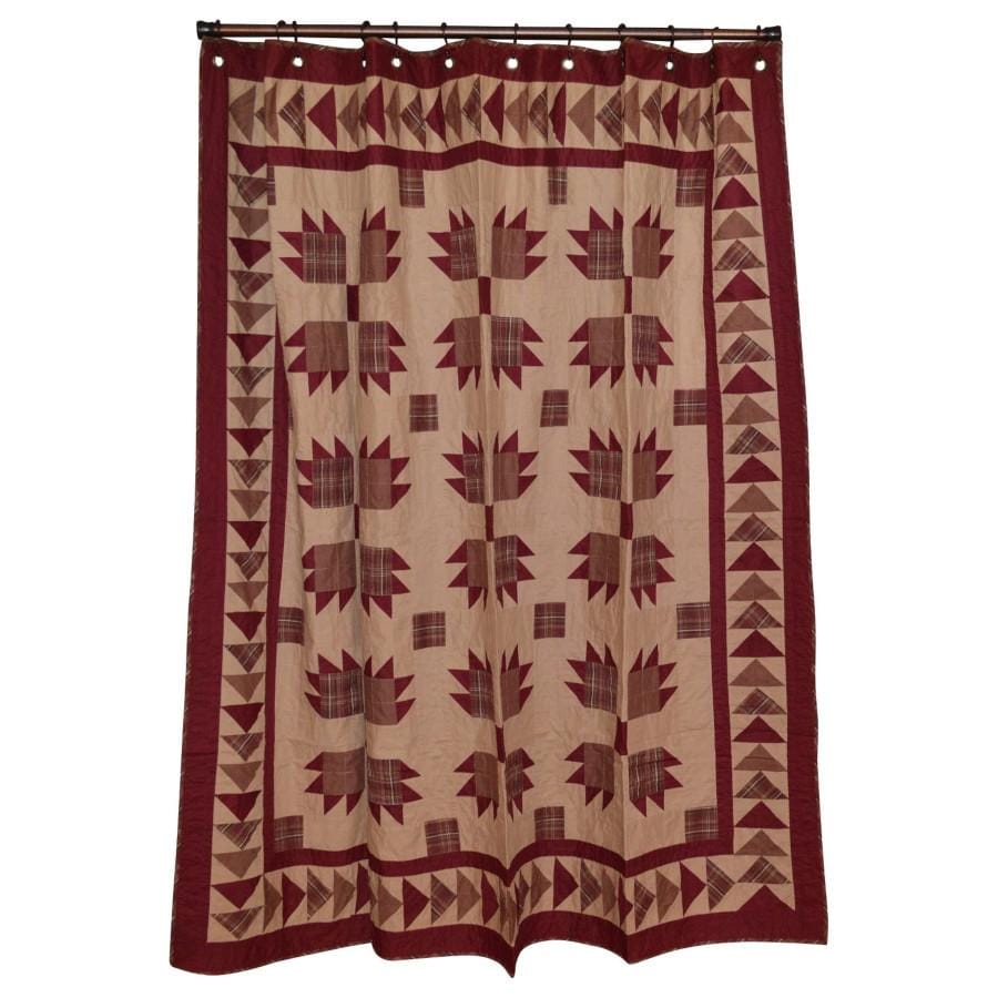 Burgundy Bear's Paw Shower Curtain