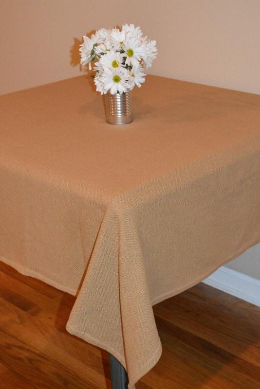 Burlap Natural Rectangle Tablecloth