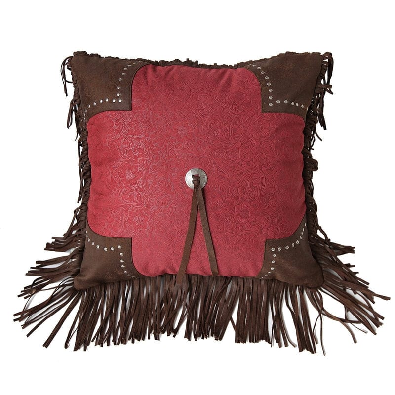 Cheyenne Red Concho Pillow