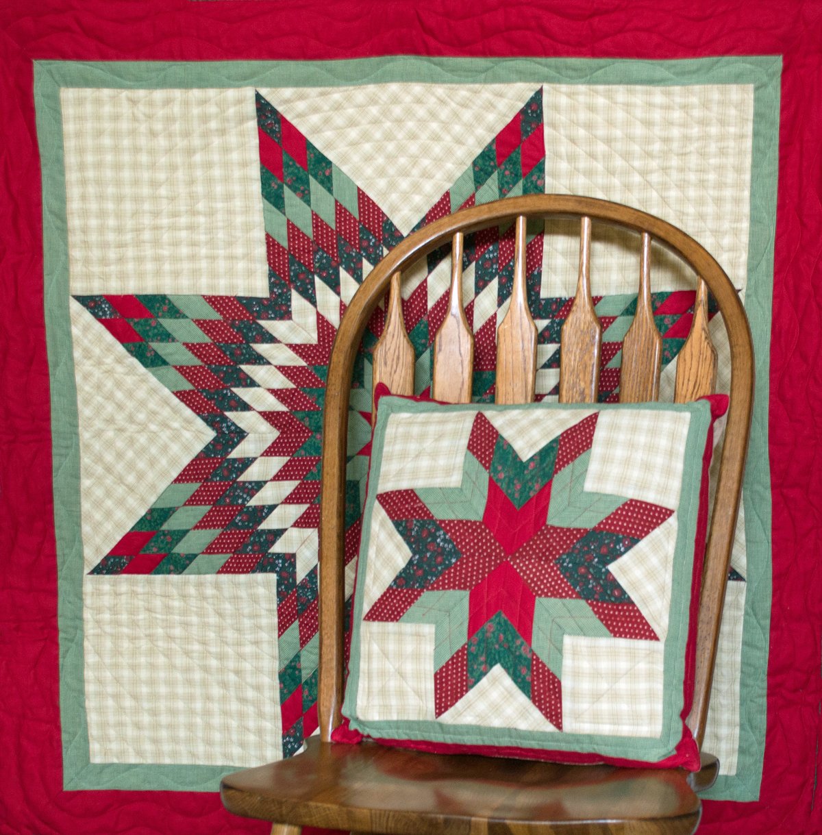 Christmas Lone Star Toss Pillow