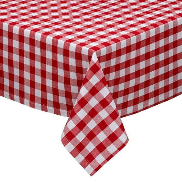 Classic Red Checkered Tablecloth