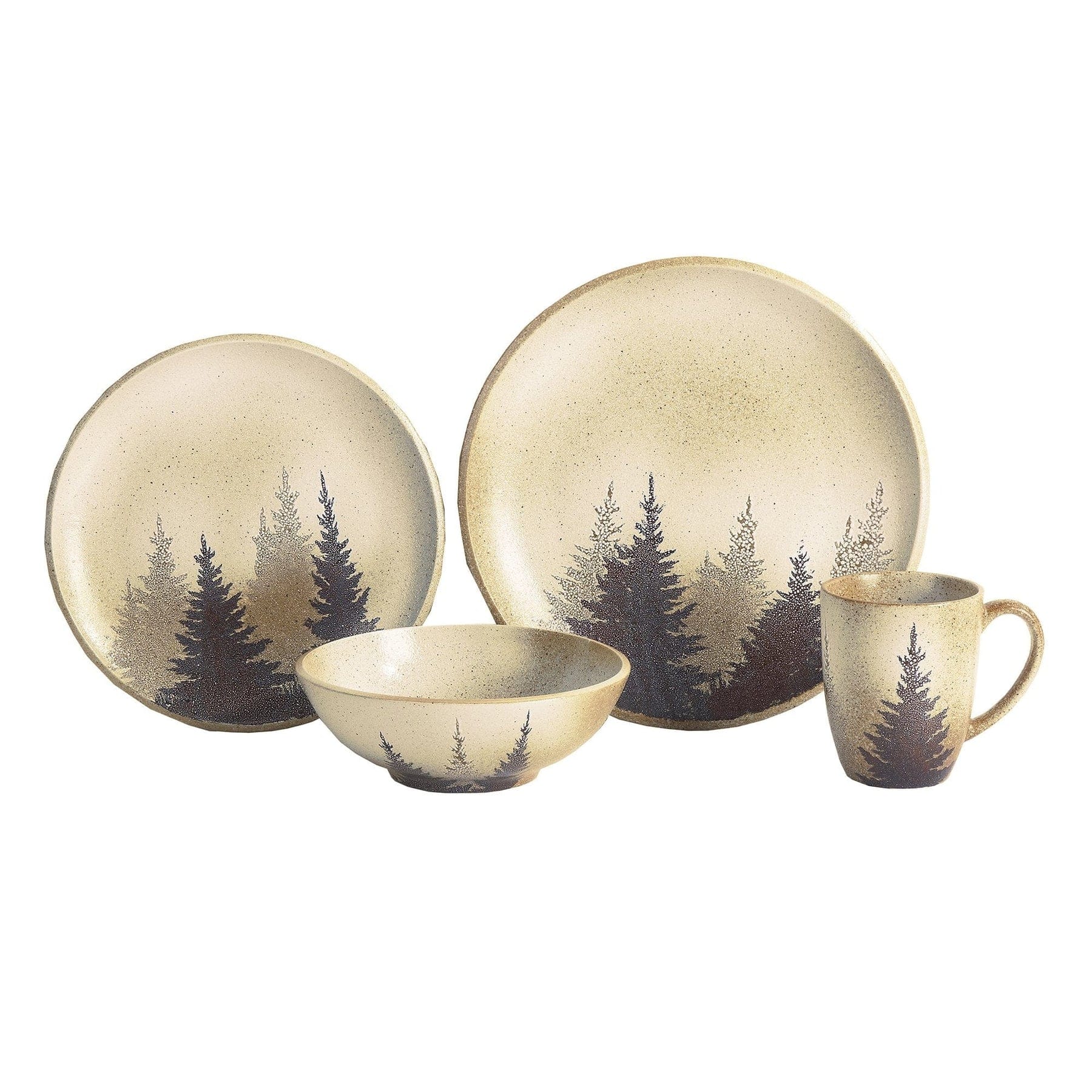 Clearwater Pines Ceramic Dinnerware 16 Piece Set