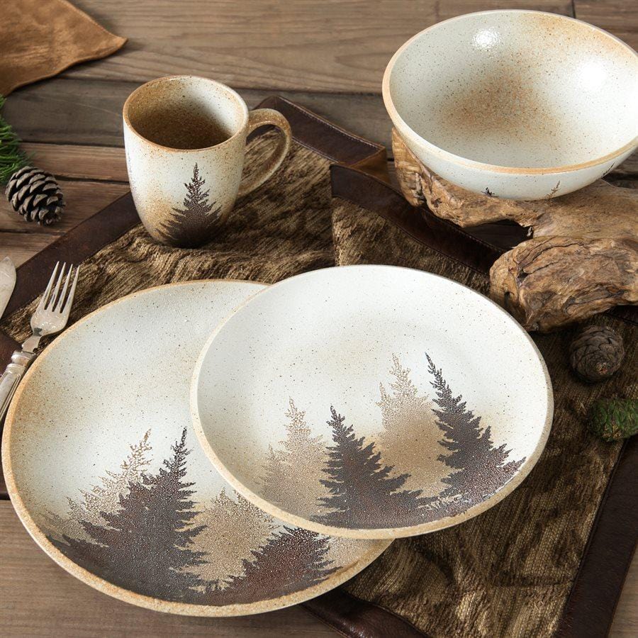 Clearwater Pines Ceramic Dinnerware 16 Piece Set