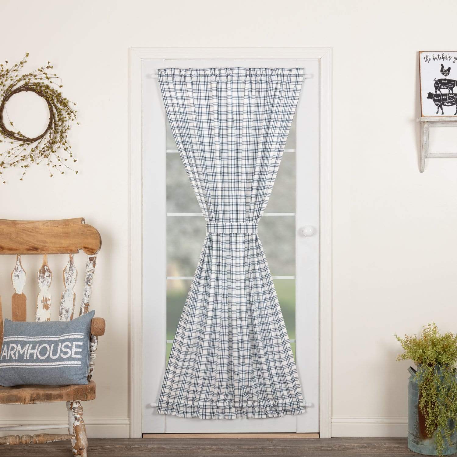 Sawyer Mill Blue Plaid Door Panel