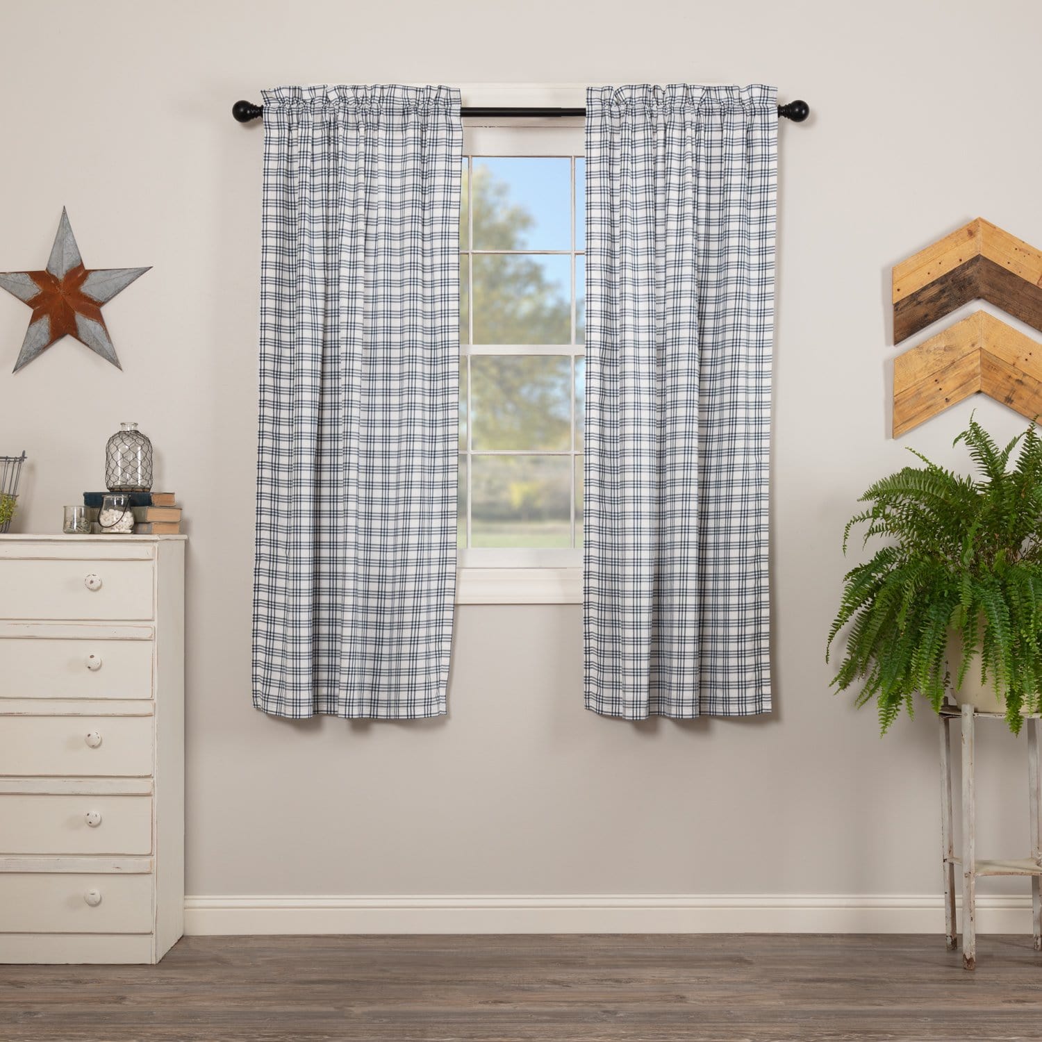 Sawyer Mill Blue Plaid 63" Panel Set