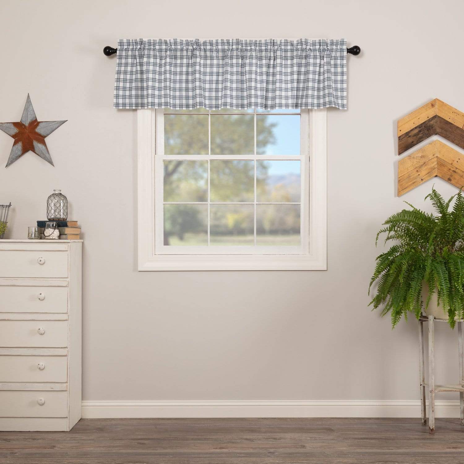 Sawyer Mill Blue Plaid Valance