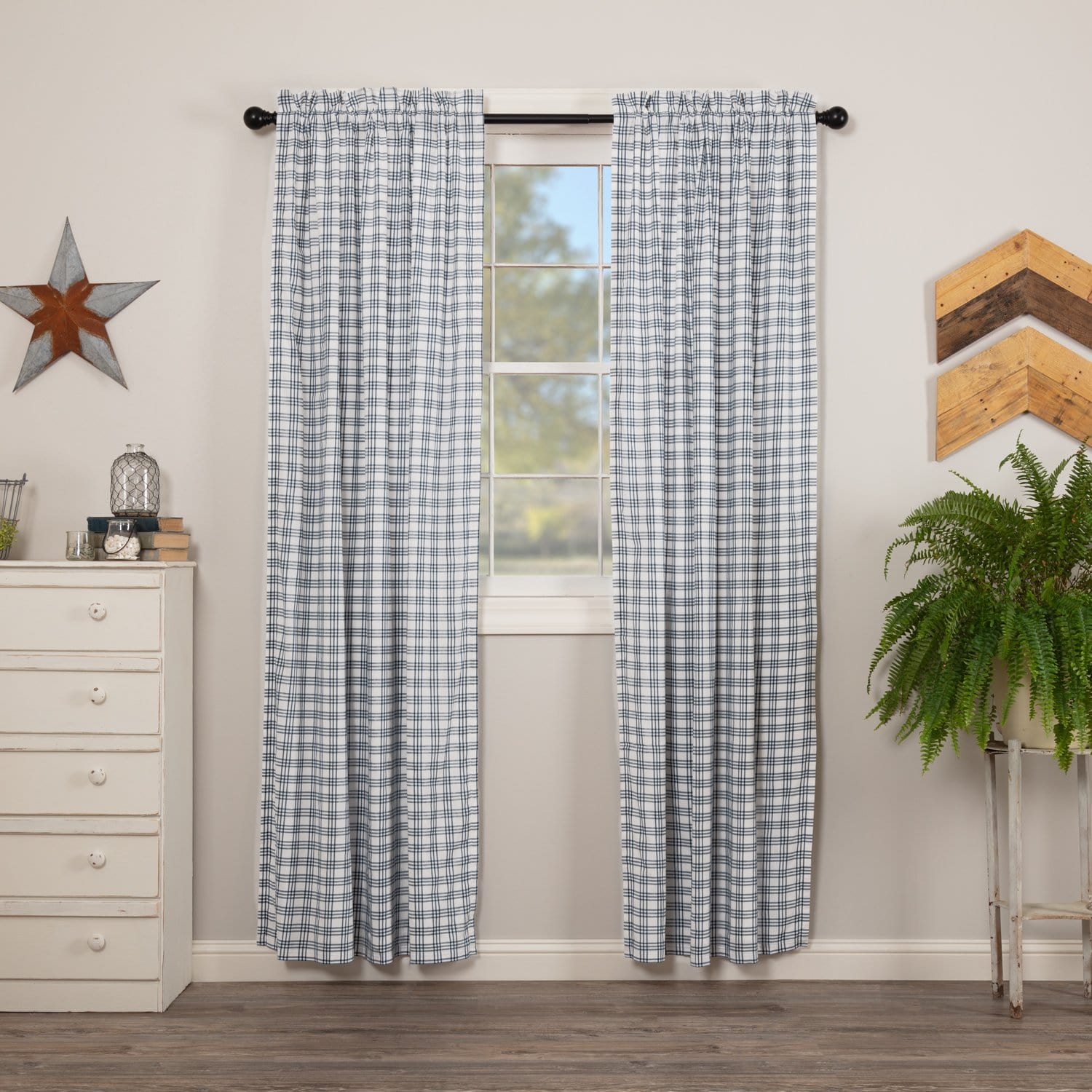 Sawyer Mill Blue Plaid 84" Panel Set