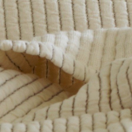 Hudson Cream Stripe Matelasse Quilt