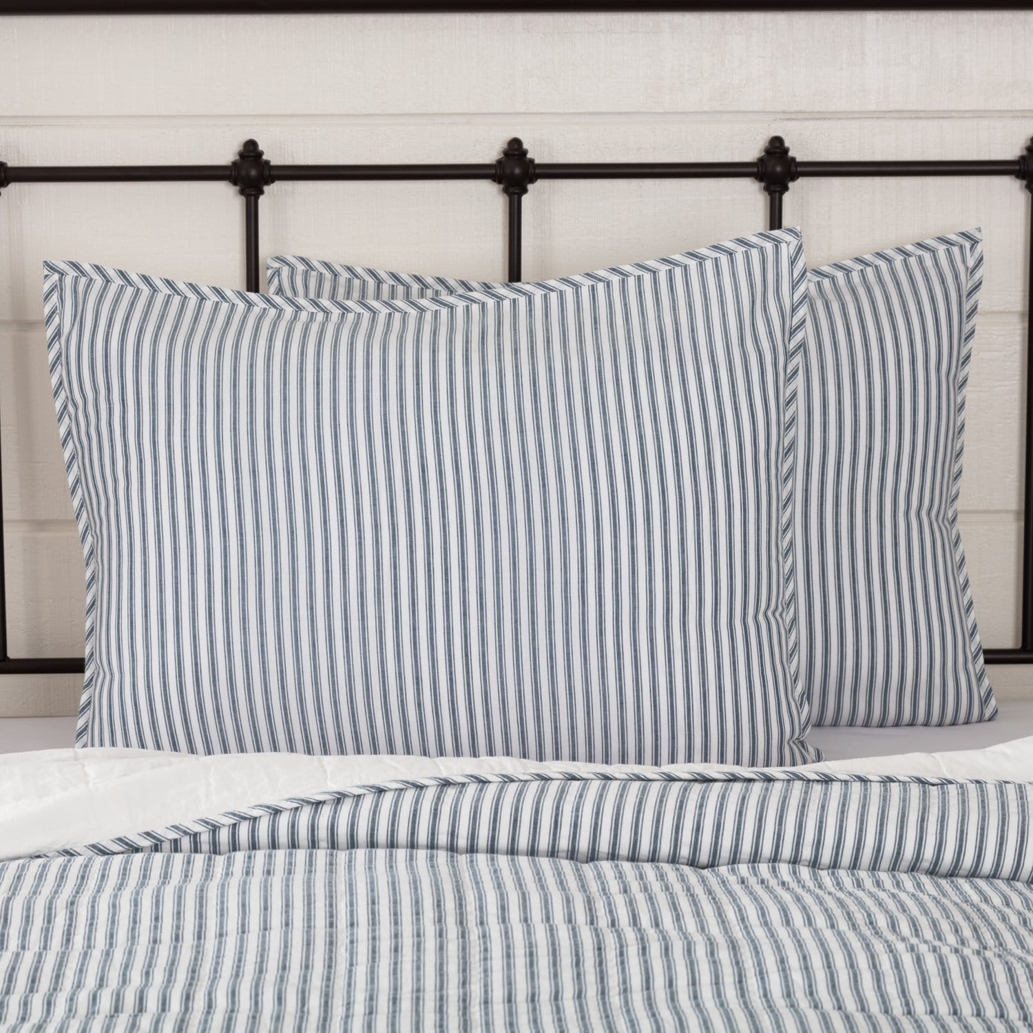 Sawyer Mill Blue Ticking Stripe Standard Sham