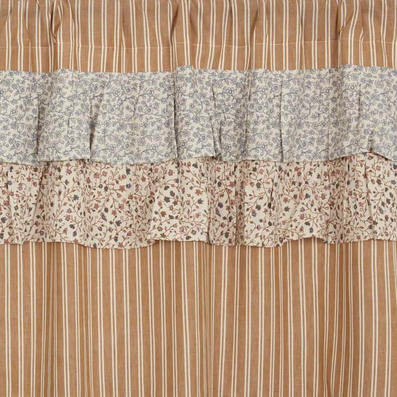 VHC Brands Kaila Ticking Ruffled Panel - Thumbnail 3