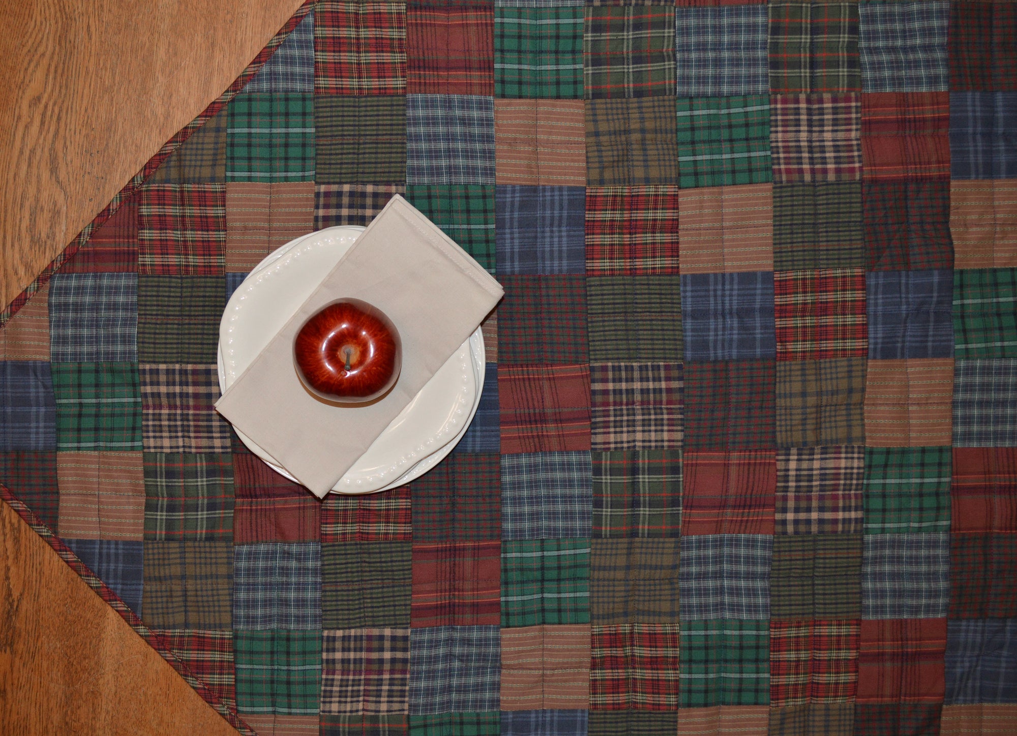 Lincoln Plaid Mini Quilt - Table Topper/ Wall Hanging