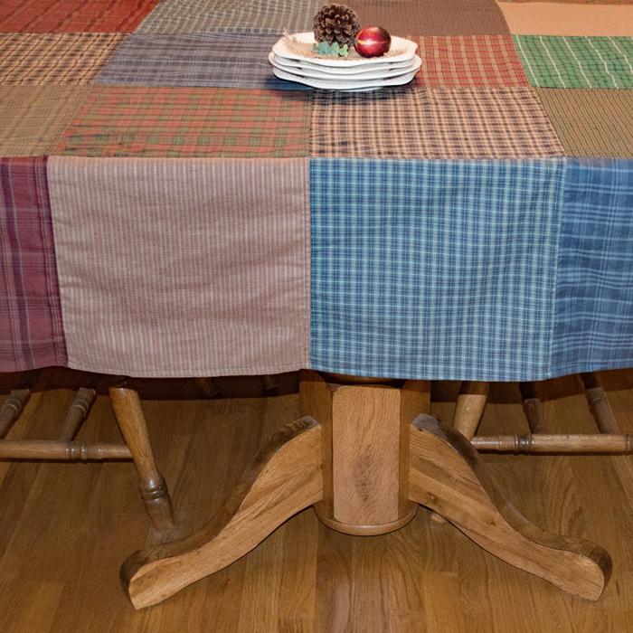Lincoln Plaid Patchwork Tablecloth