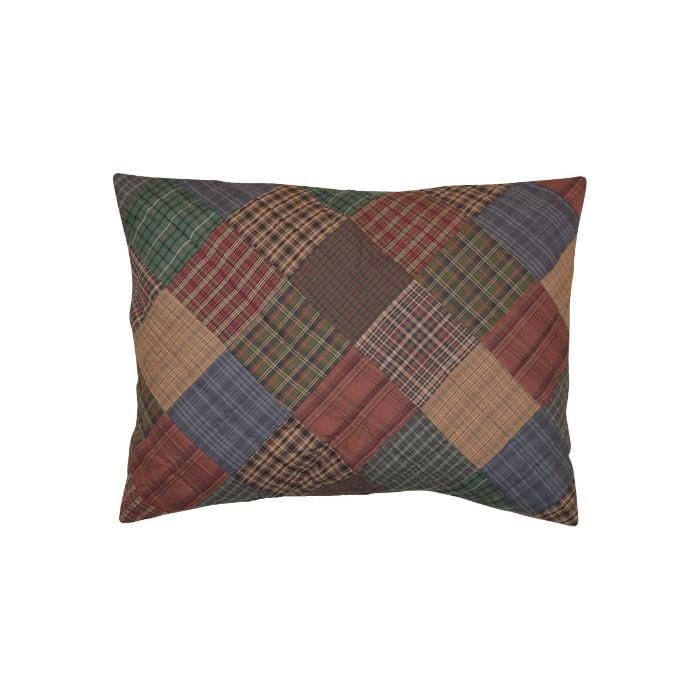 Lincoln Plaid Hand Quilted Pillow Sham