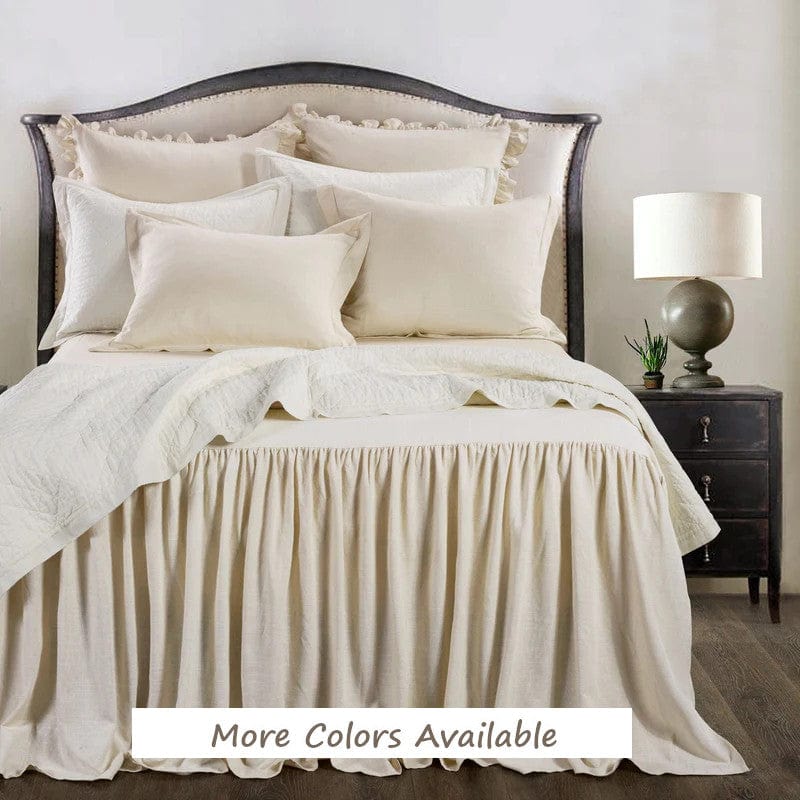 Vintage Style Allover Flower Quilt Bedspread - Brushed Microfiber, Queen/King Sizes (JML)