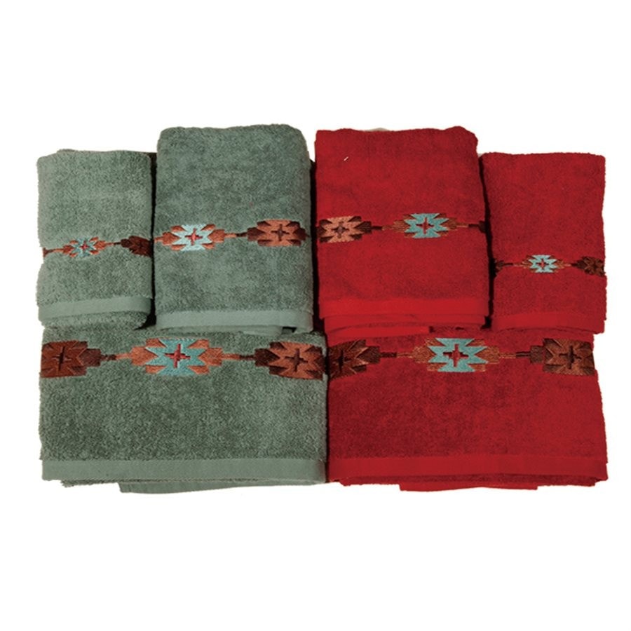 Embroidered Navajo Bath Towel Set