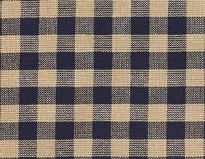 Navy Check Prairie Curtain