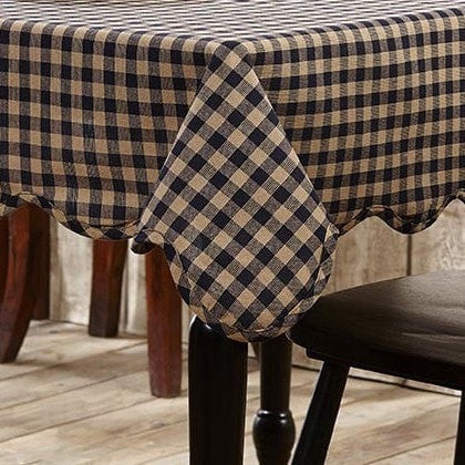 Navy Check Rectangle Tablecloth