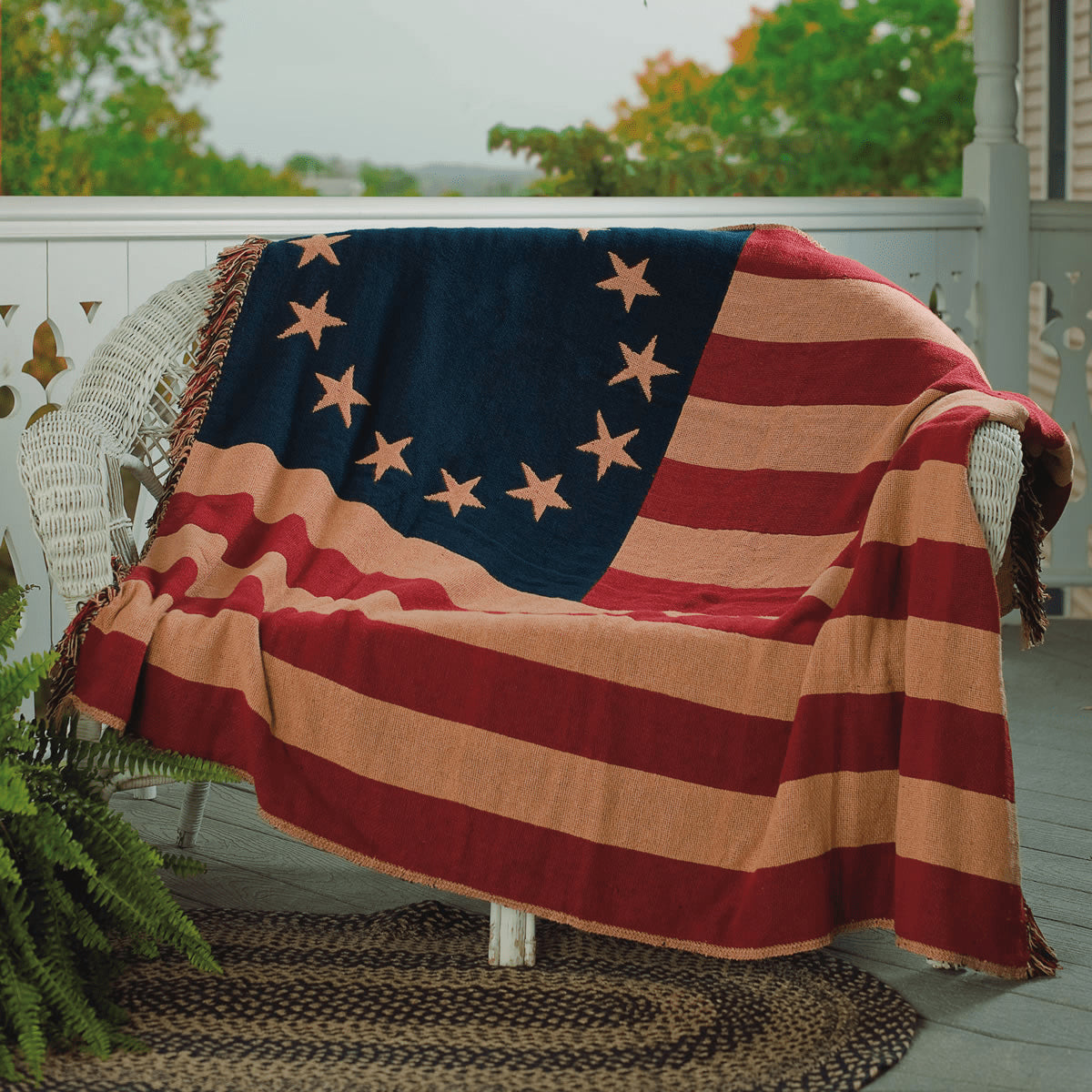 Old Glory Woven Throw