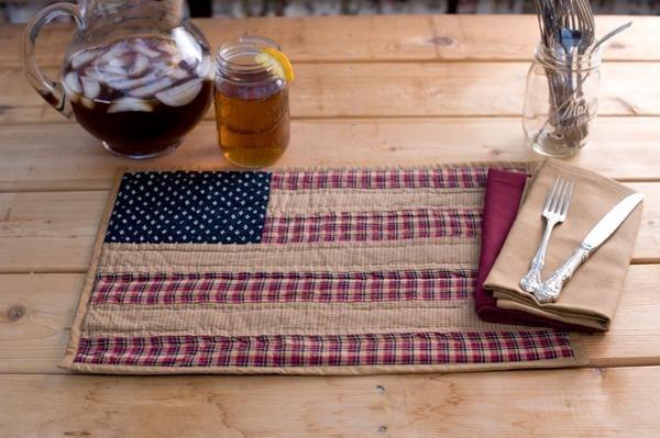 Patriotic Patch Flag Placemat Set of 6