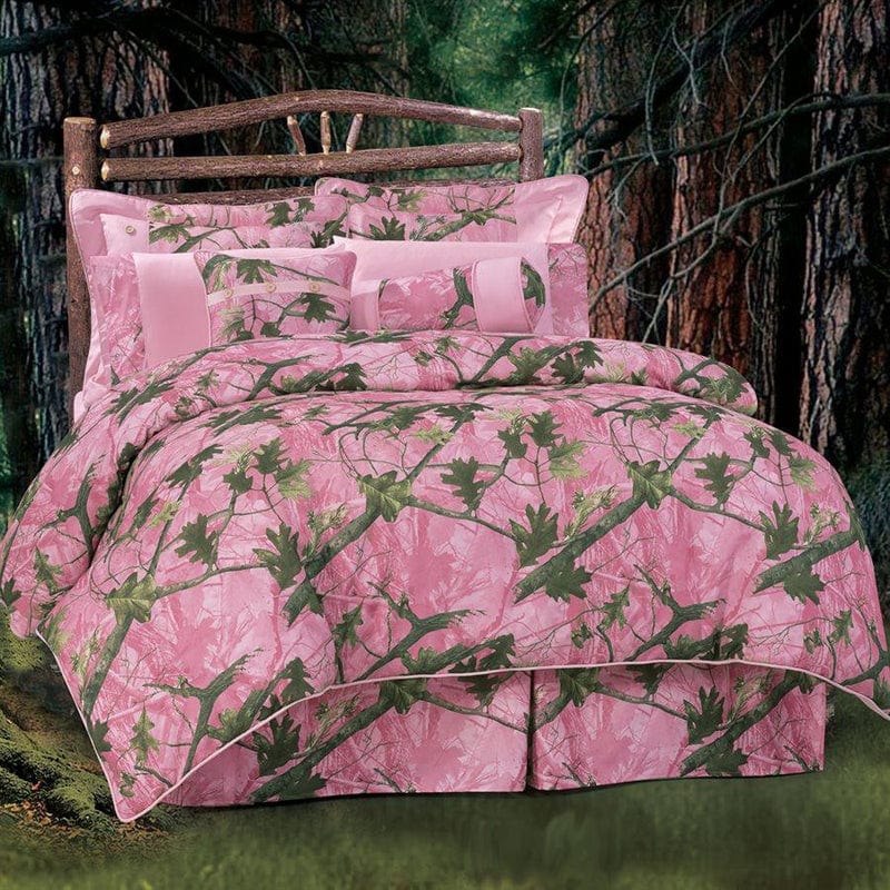 Pink Oak Camo Comforter Set