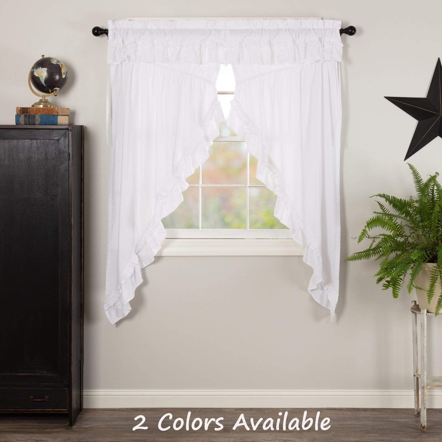 Muslin Ruffled Prairie Curtain