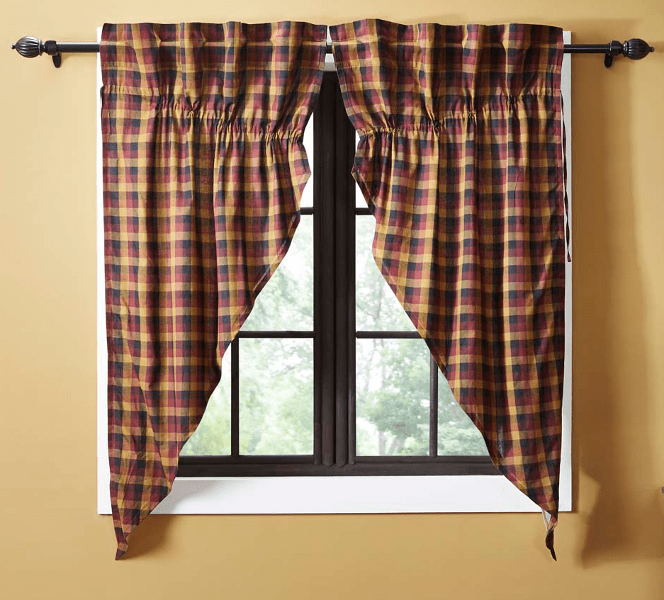 Primitive Check Prairie Curtain