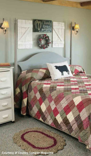 Rosewood Hand Quilted Bedspread Quilt