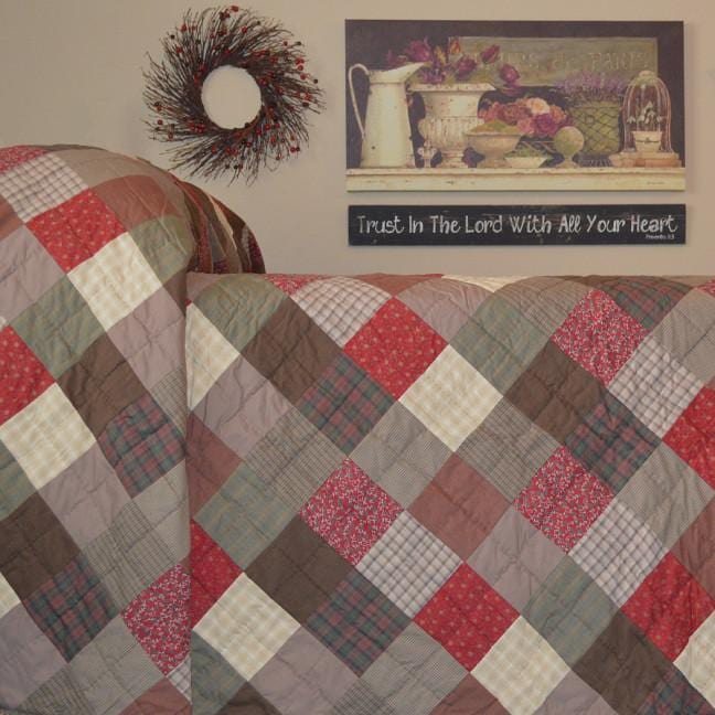 Rosewood Hand Quilted Bedspread Quilt