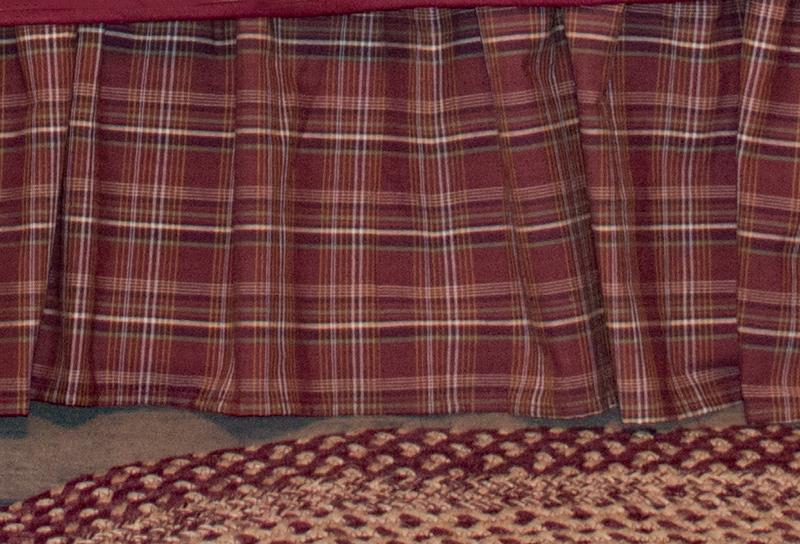 Rust Plaid Bedskirt