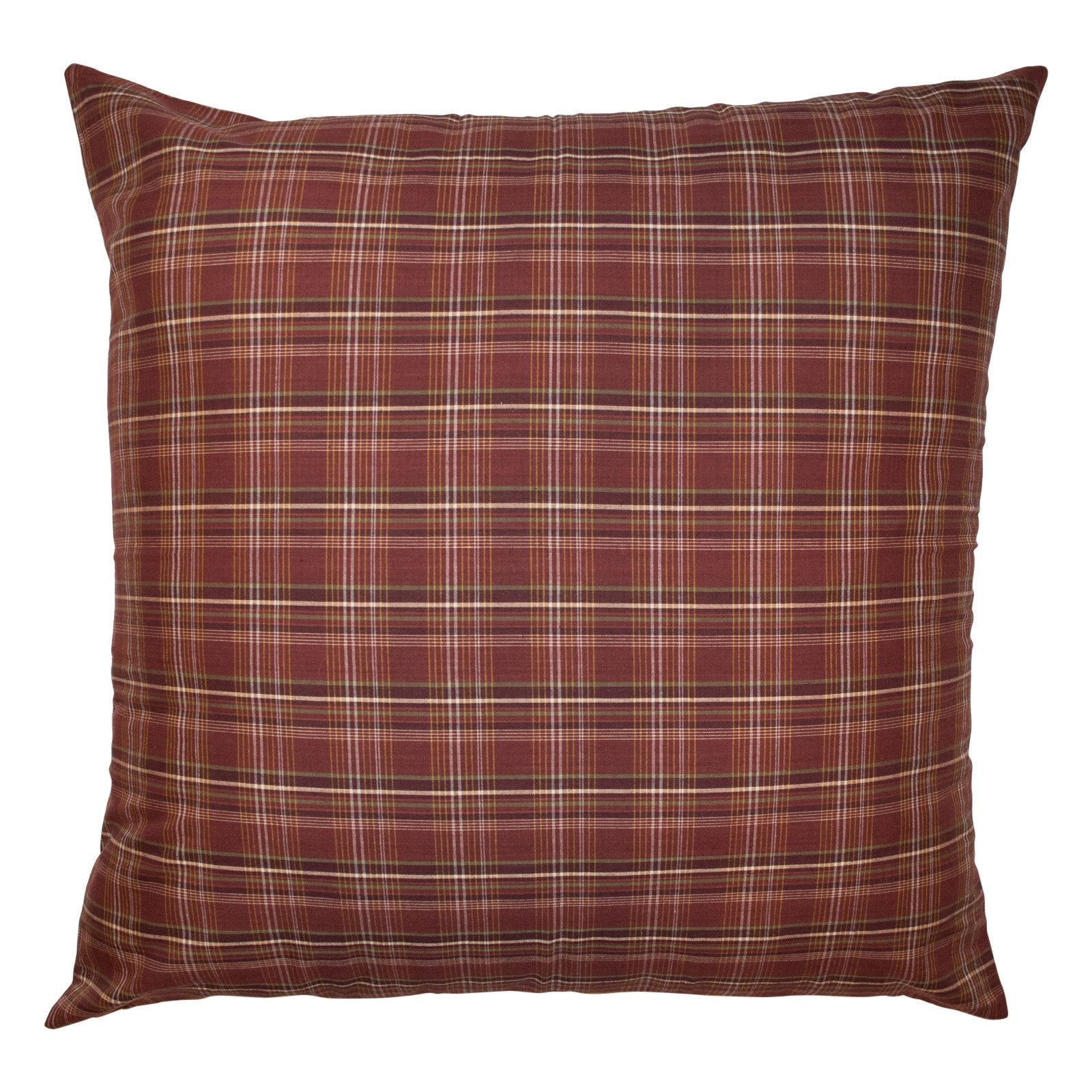 Rust Plaid Euro Sham