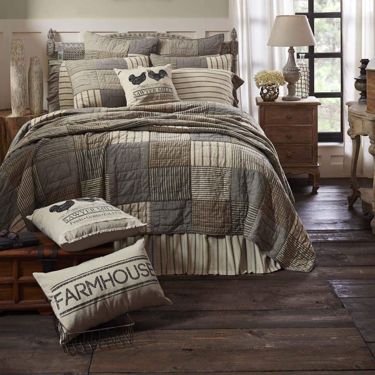 Sawyer Mill Charcoal Block Quilt