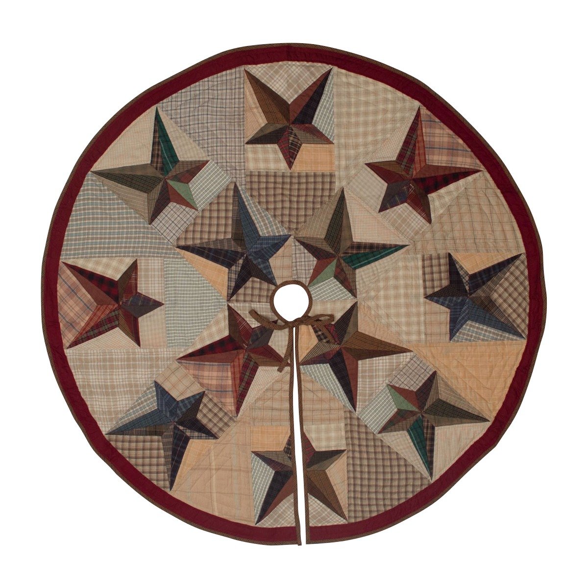 Primitive Round Star Rug Large Primitive Star Pattern