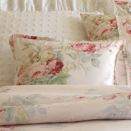 Pink Shore Rose Boudoir Pillow