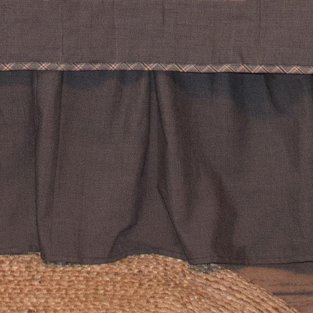 Slate Micro Check Bedskirt