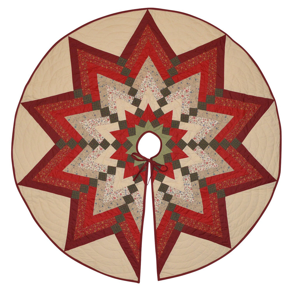 Quilted Country Christmas Tree Skirt Starburst Tree Skirt Retro