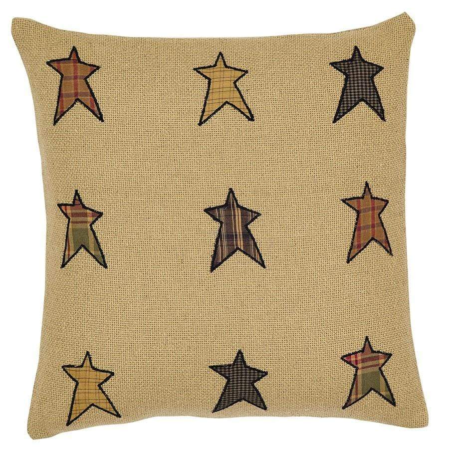 Stratton Burlap Applique Star Pillow