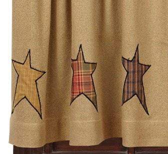 Stratton Burlap Applique Star 63" Panel Set