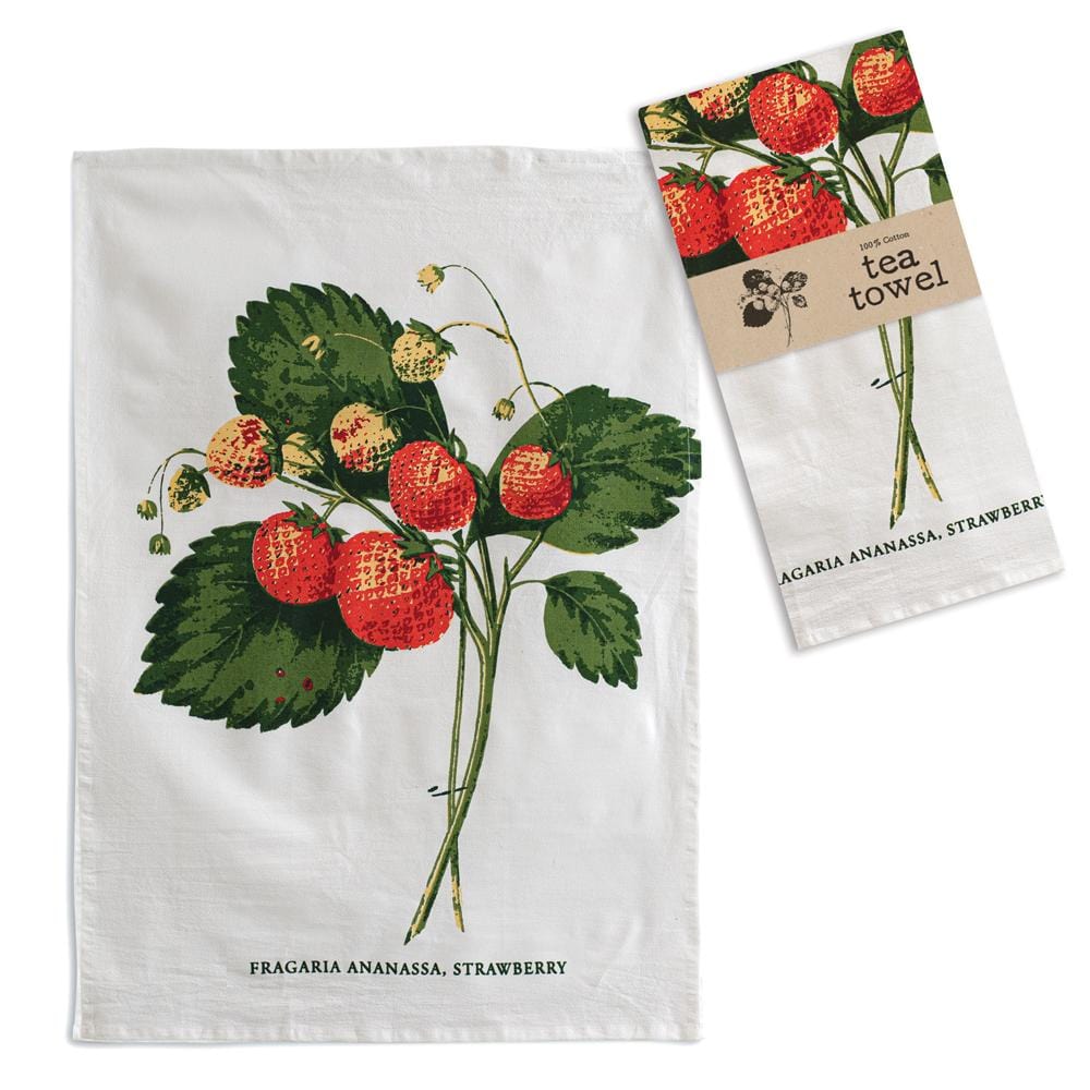 White Blossom Flour Tea Towel