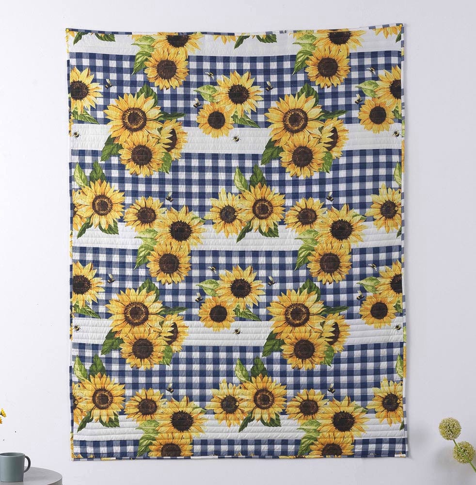 Sunflower Quilted Throw