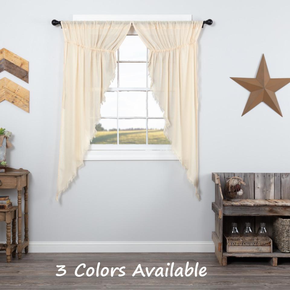 Tobacco Cloth Rustic Sheer Prairie Curtain